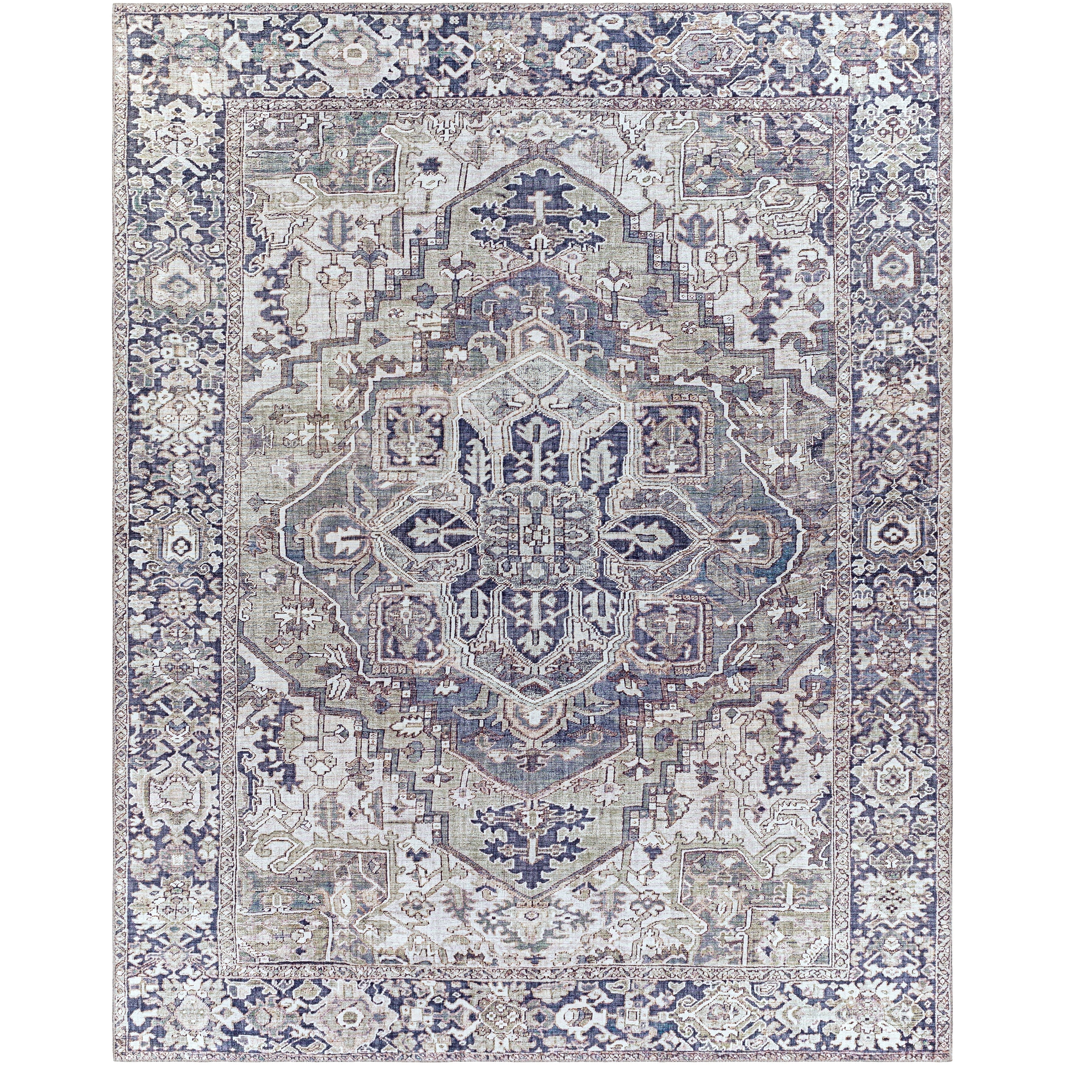 Livabliss Adenia Vintage Medallion Printed Area Rug