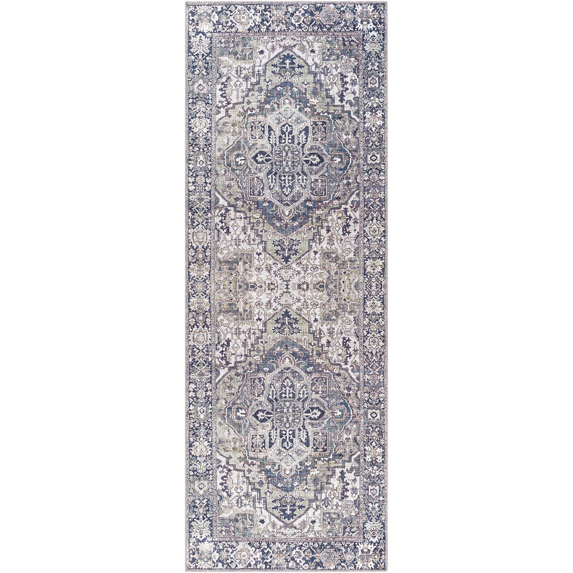 Livabliss Adenia Vintage Medallion Printed Area Rug