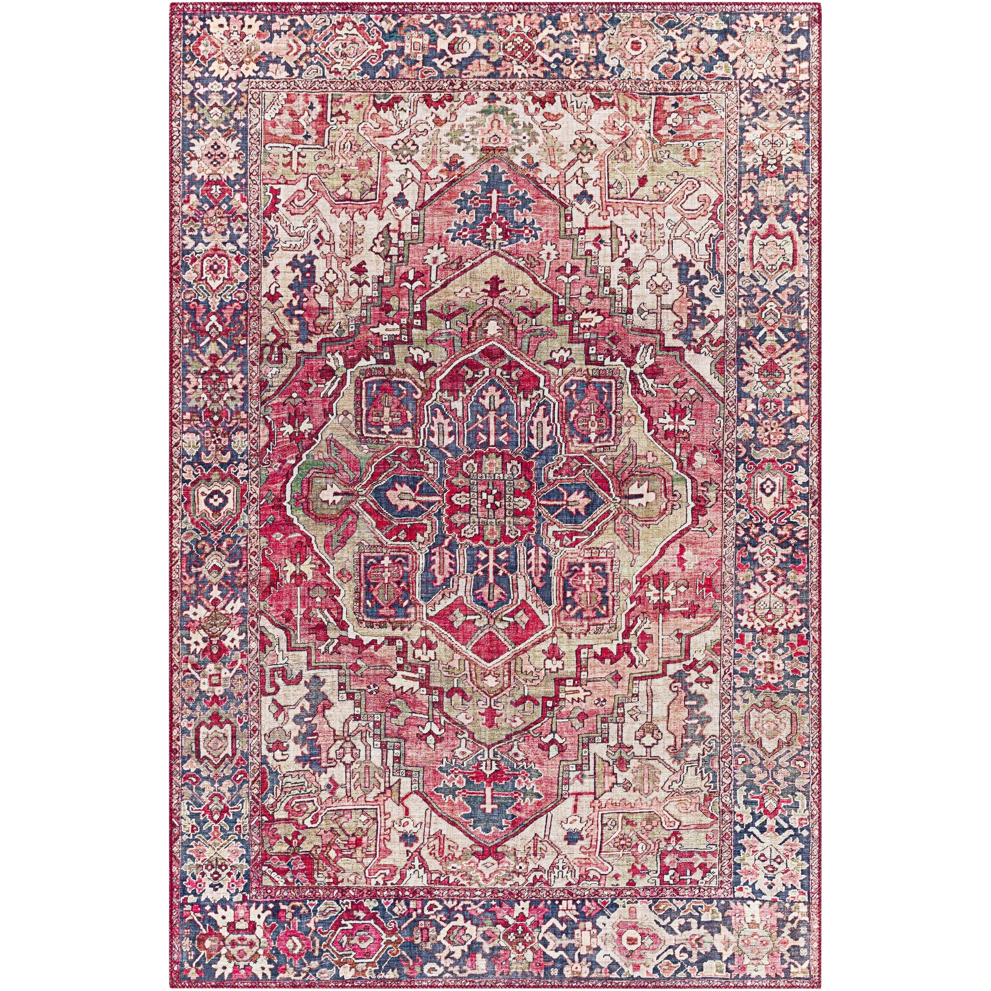 Livabliss Adenia Vintage Medallion Printed Area Rug