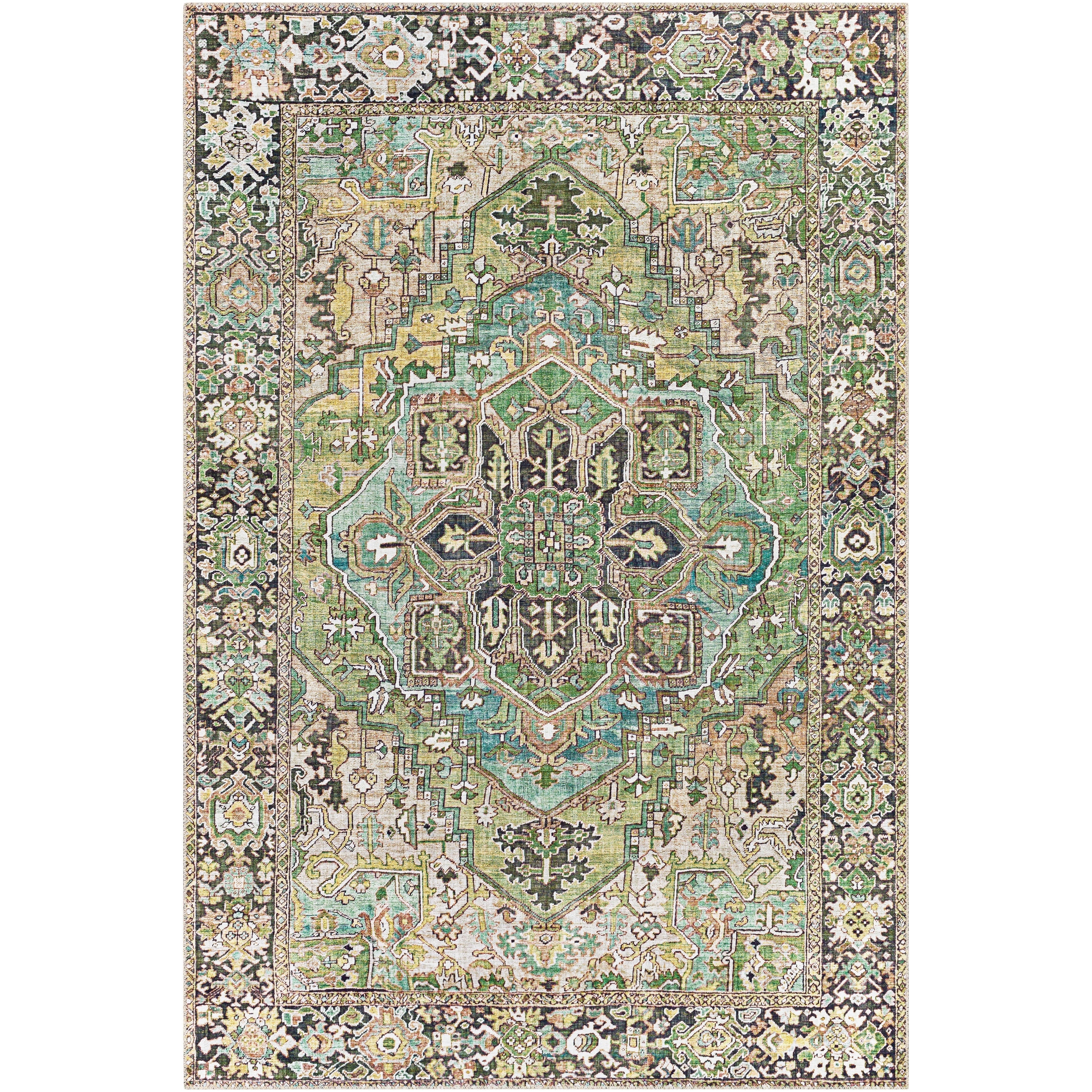 Livabliss Adenia Vintage Medallion Printed Area Rug