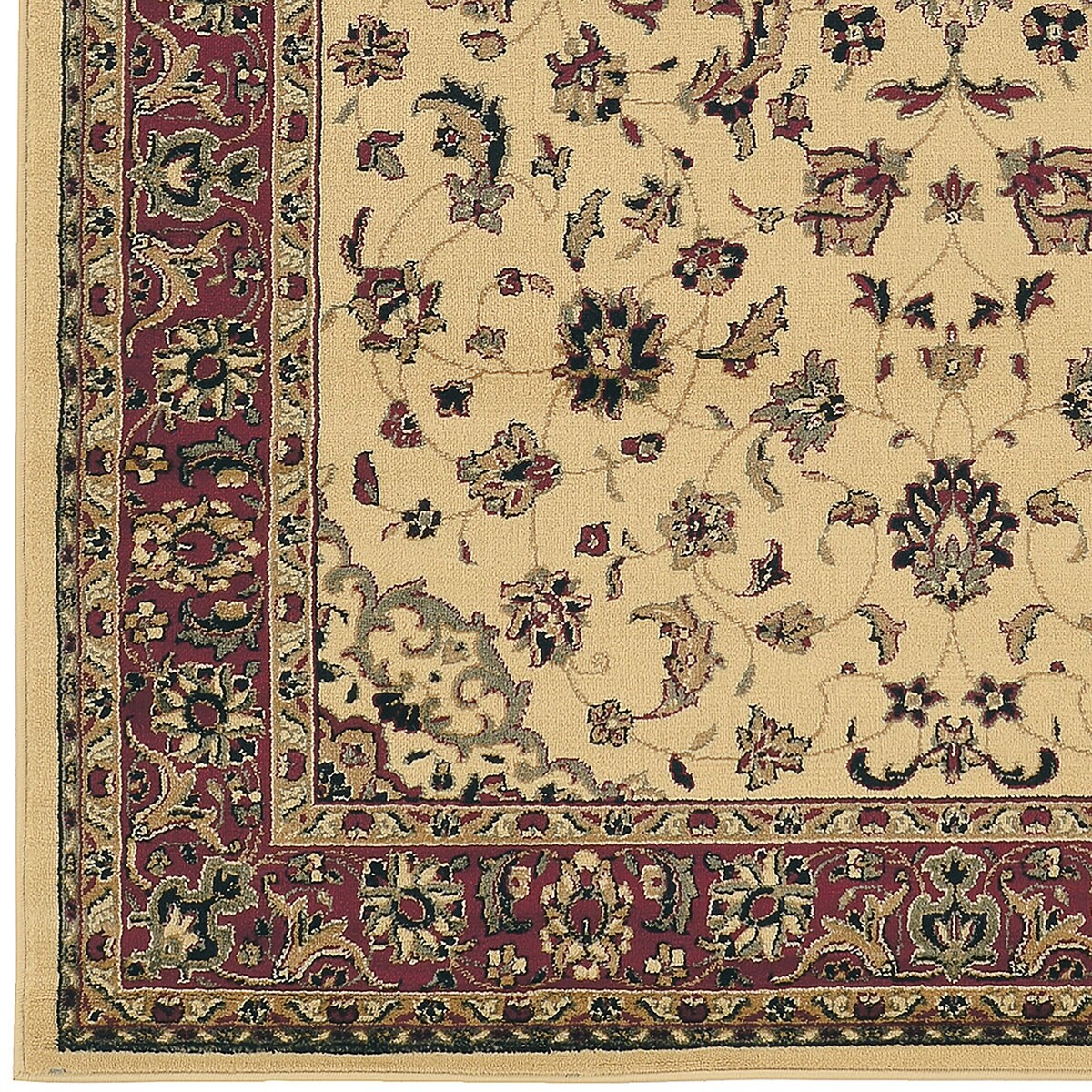 Admire Home Living Caroline Traditional Floral Sarouk Pattern Area Rug