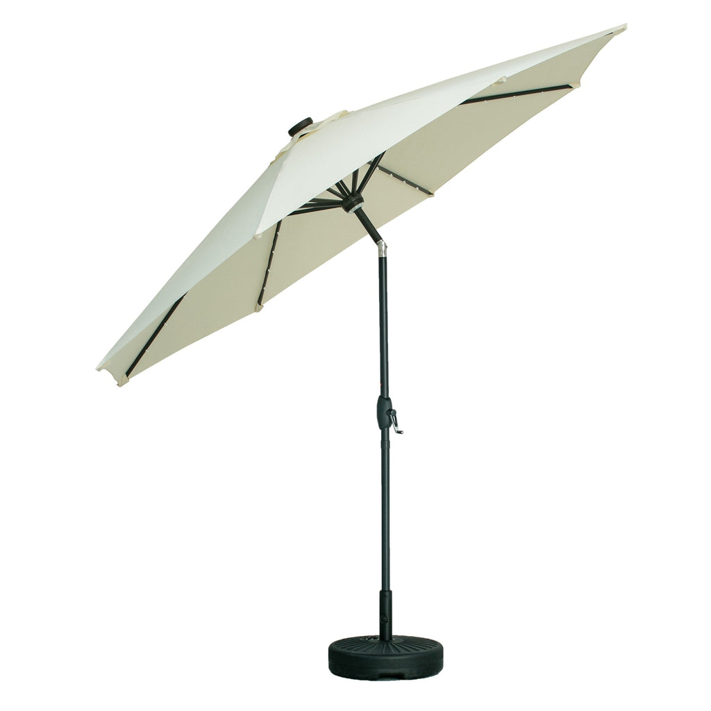 Ainfox 10ft Patio Umbrella with Lights Outdoor Solar Umbrella without Base