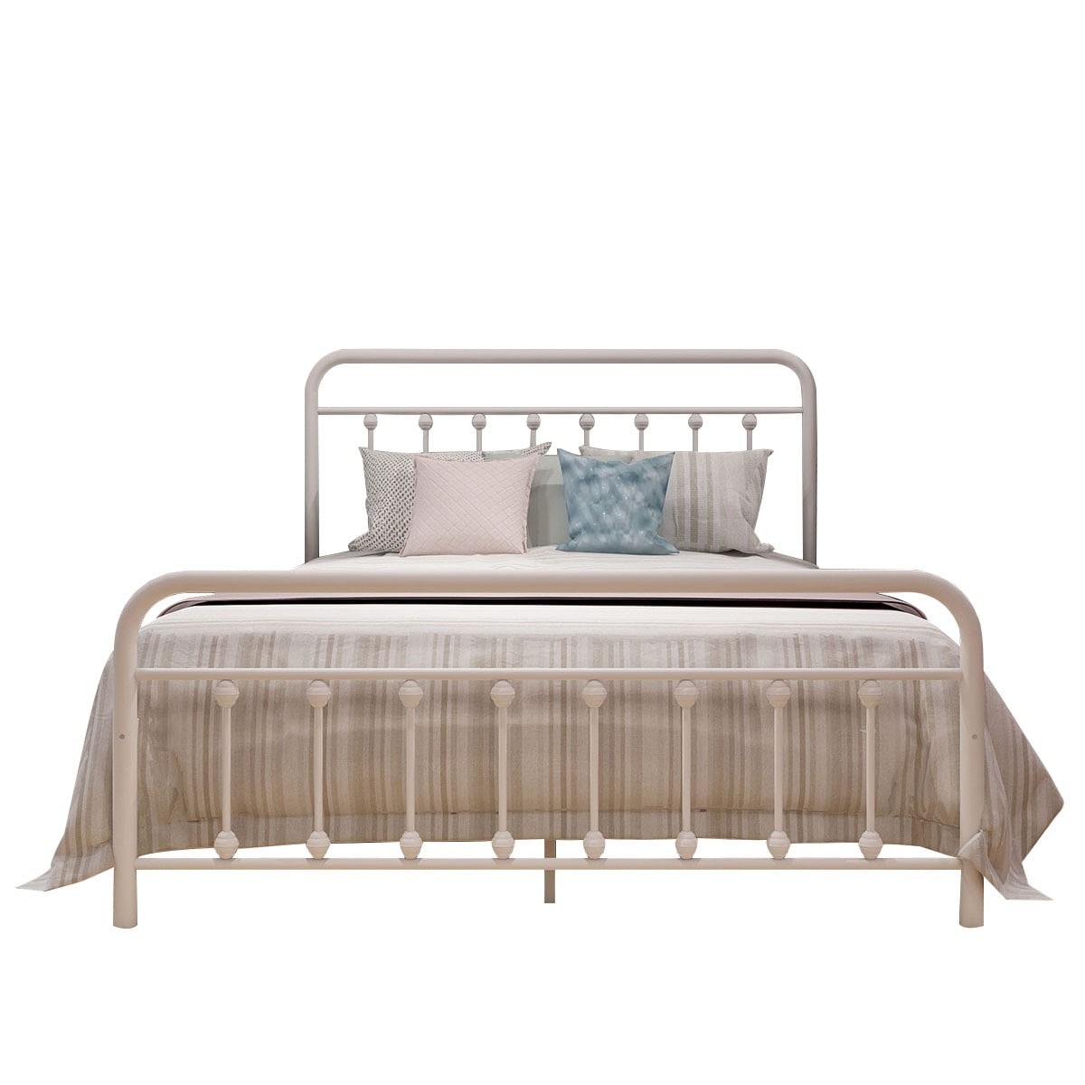 Alazyhome Simple Vintage Metal Platform Bed Frame, Easy-Assembly