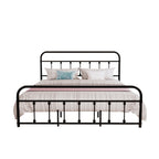 Alazyhome Simple Vintage Metal Platform Bed Frame, Easy-Assembly