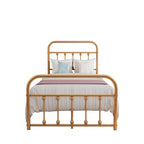 Alazyhome Simple Vintage Metal Platform Bed Frame, Easy-Assembly