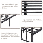 Alazyhome Simple Vintage Metal Platform Bed Frame, Easy-Assembly