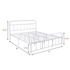 Alazyhome Simple Vintage Metal Platform Bed Frame, Easy-Assembly
