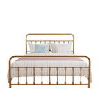 Alazyhome Simple Vintage Metal Platform Bed Frame, Easy-Assembly