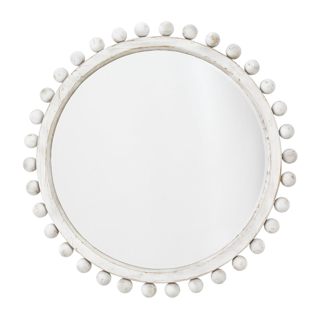 Alden Décor Orion Round Wood Mirror, Natural