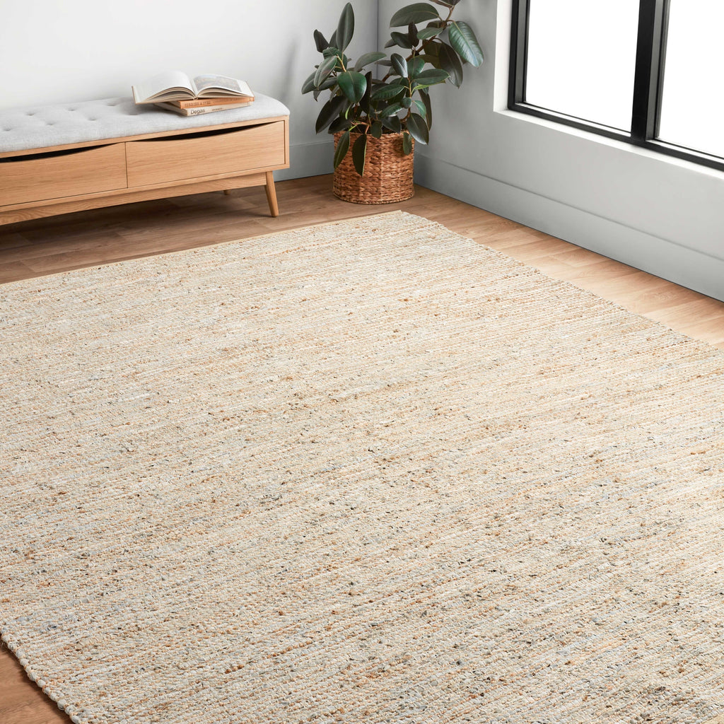 Alexander Home Farmhouse Jute and Leather Handwoven Area Rug