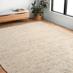 Alexander Home Farmhouse Jute and Leather Handwoven Area Rug