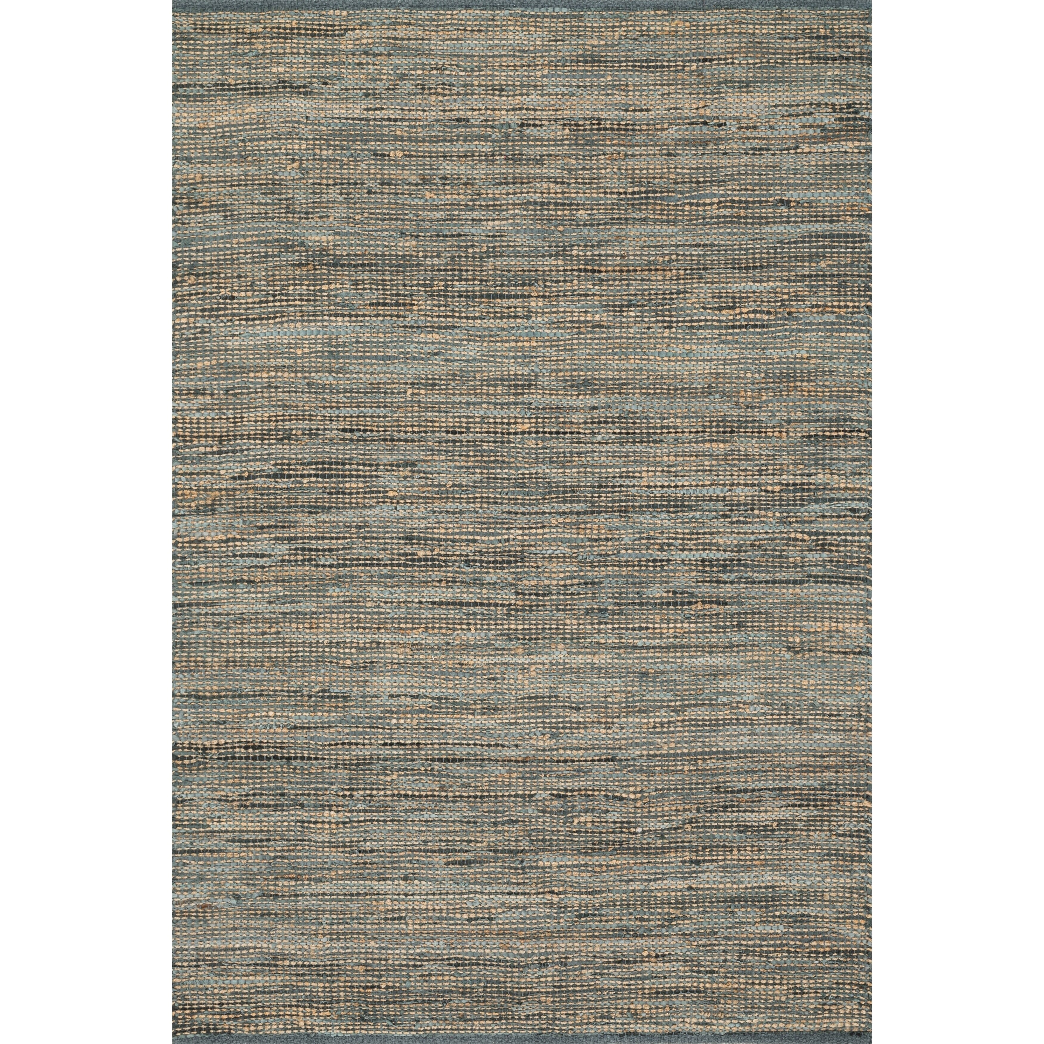 Alexander Home Farmhouse Jute and Leather Handwoven Area Rug