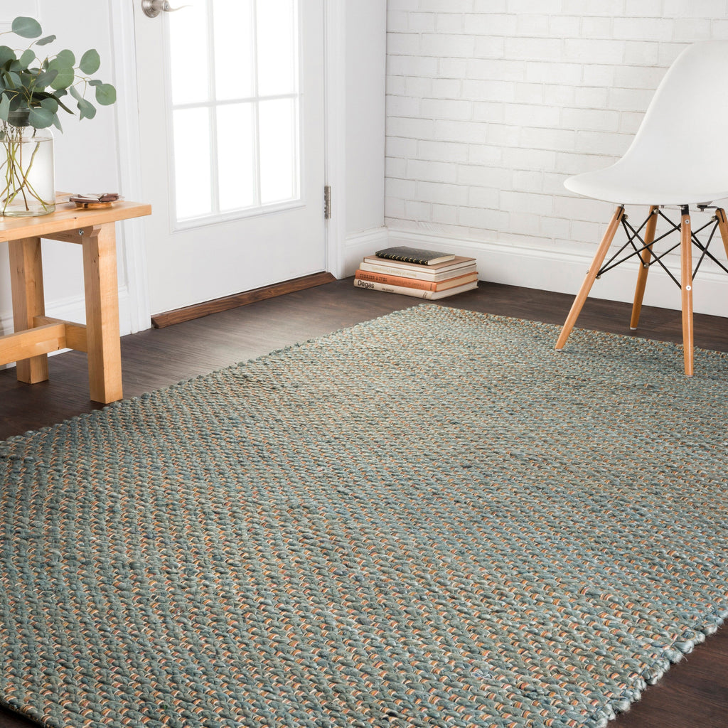 Alexander Home Farmhouse Jute and Leather Handwoven Area Rug