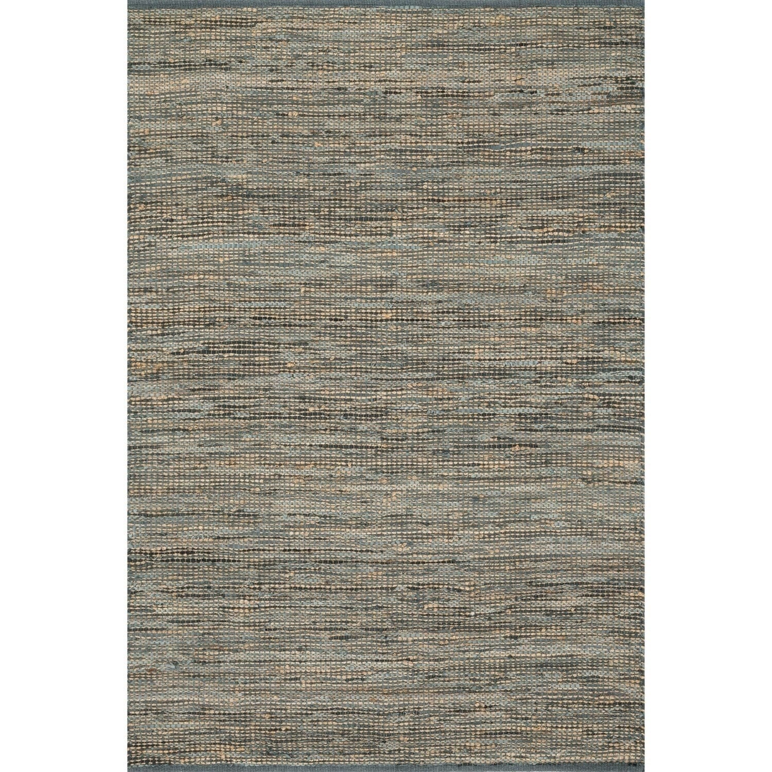 Alexander Home Farmhouse Jute and Leather Handwoven Area Rug