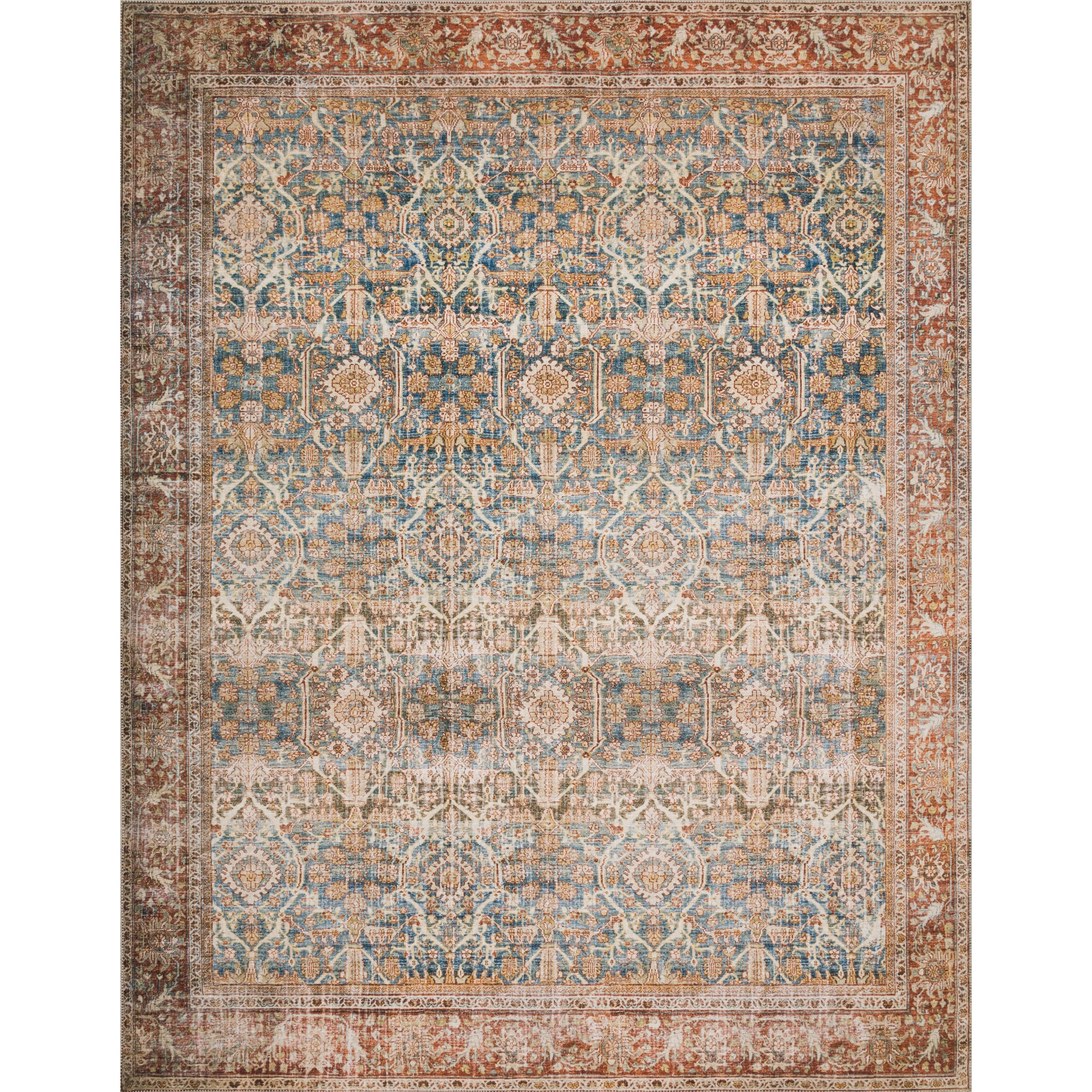 Alexander Home Isabelle Boho Vintage Botanical Pattern Area Rug