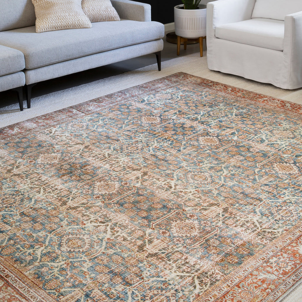 Alexander Home Isabelle Boho Vintage Botanical Pattern Area Rug