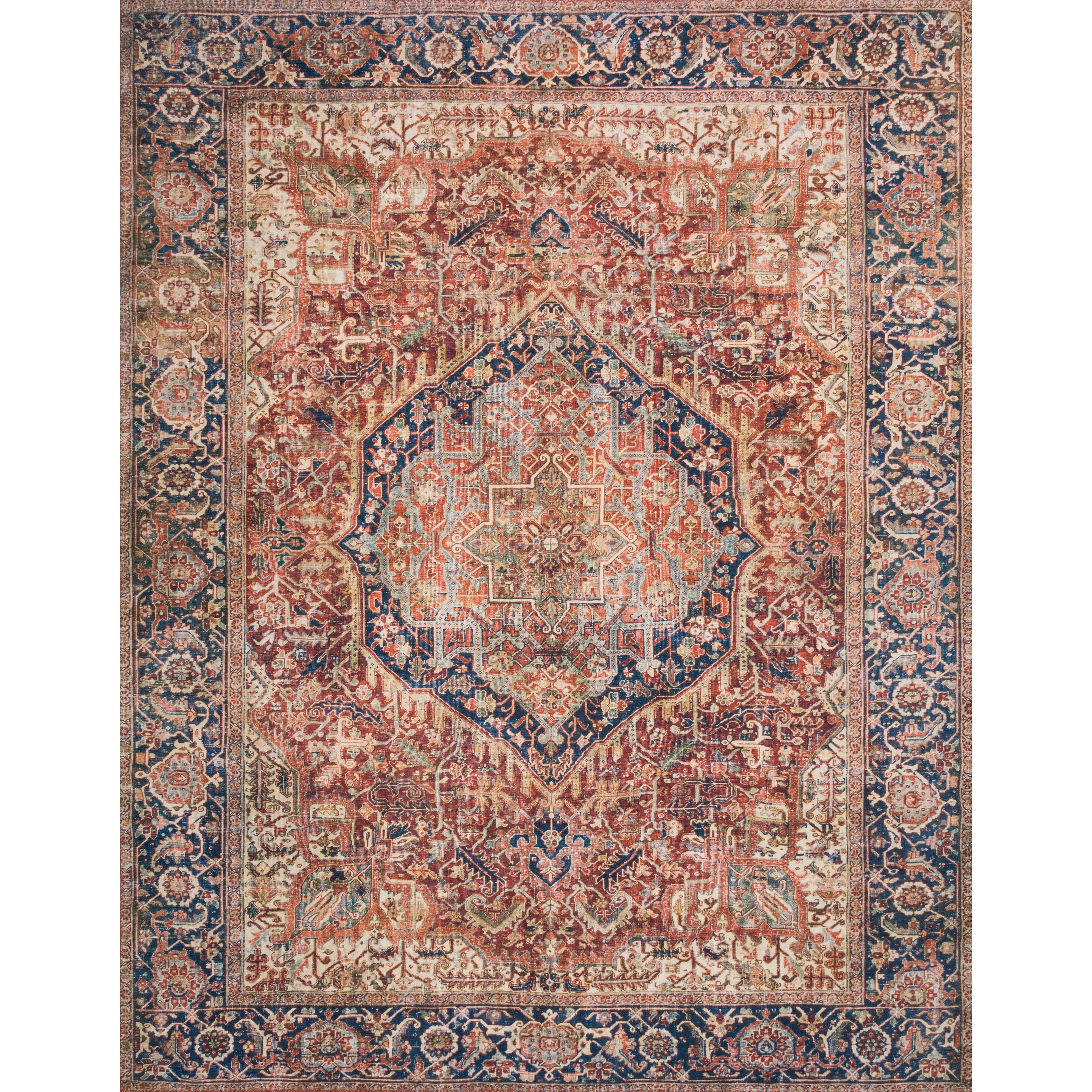 Alexander Home Isabelle Traditional Vintage Border Printed Area Rug