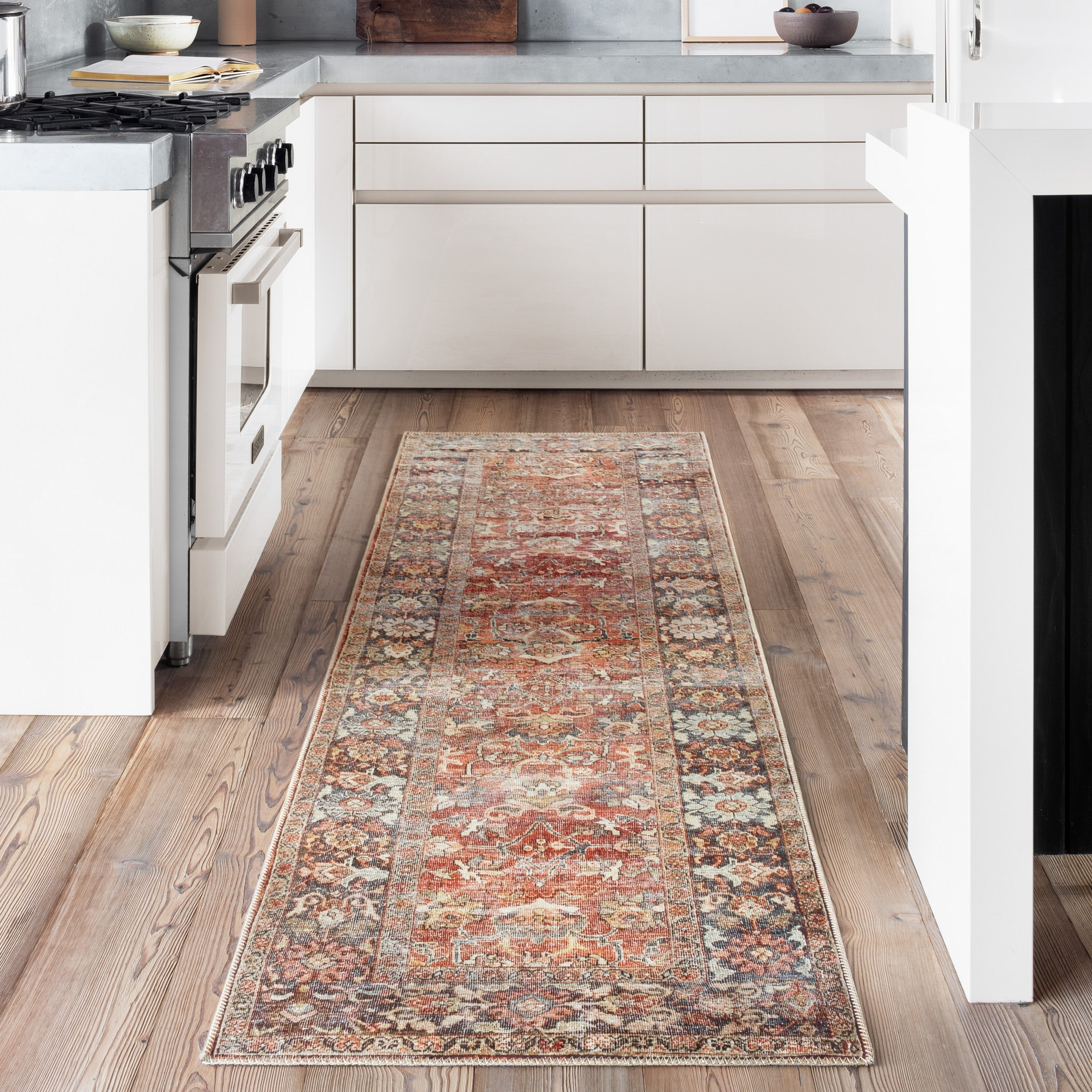 Alexander Home Isabelle Vintage Border Printed Area Rug
