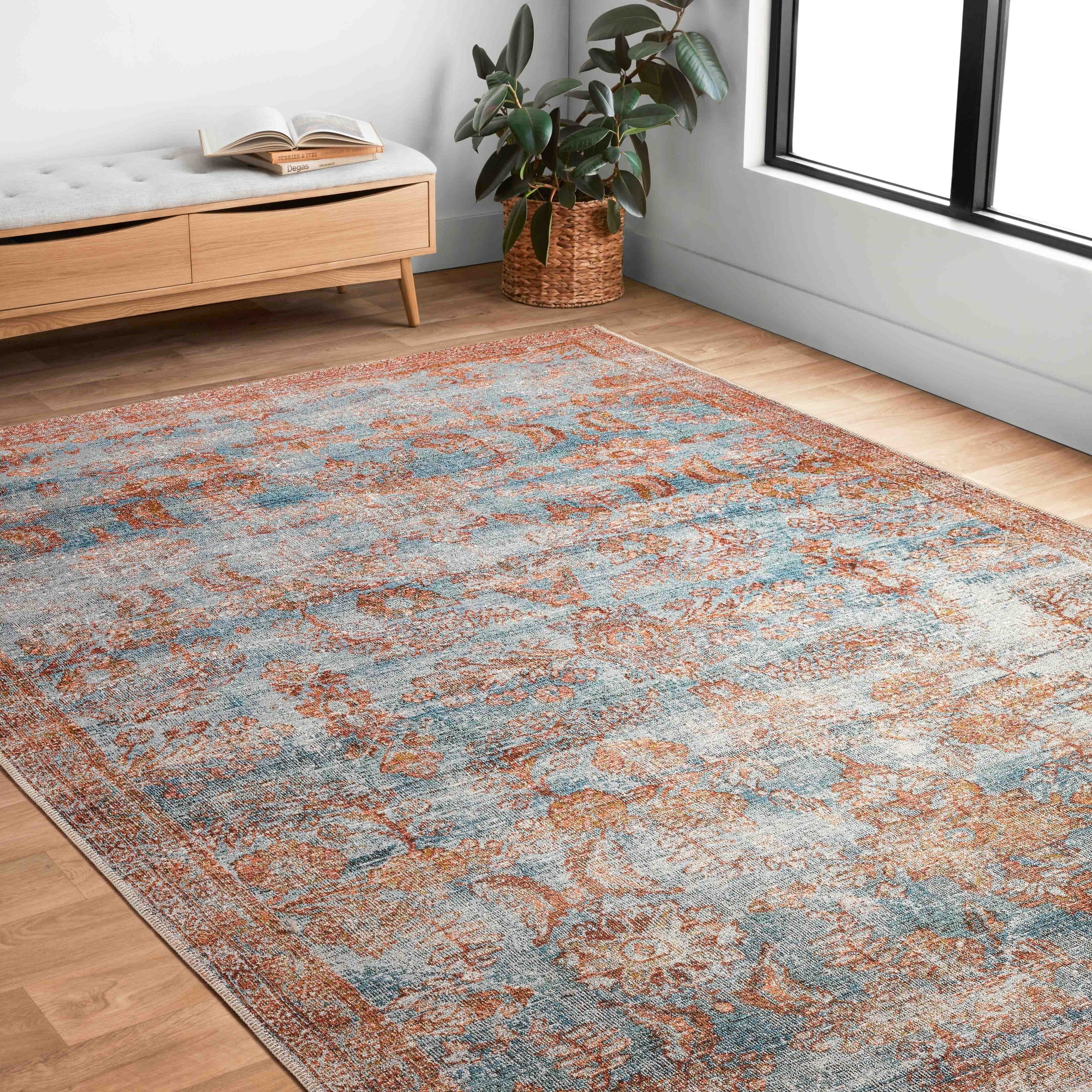 Alexander Home Luciano Distressed Botanical Indoor/ Outdoor Rug