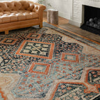 Alexander Home Luxe Ornate Antiqued Distressed Area Rug