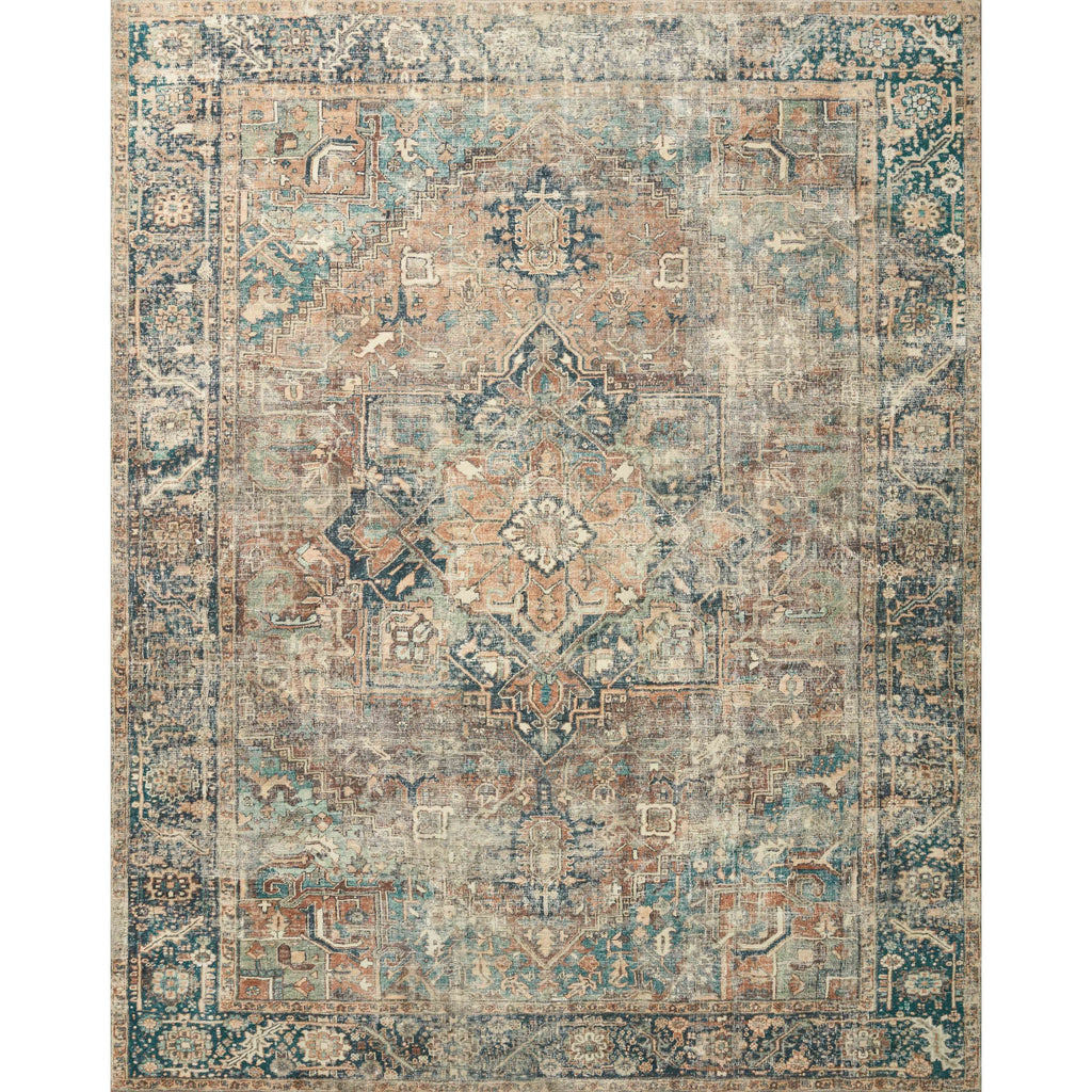 Alexander Home Sara Boho Terracotta Medallion Ultra Plush Area Rug