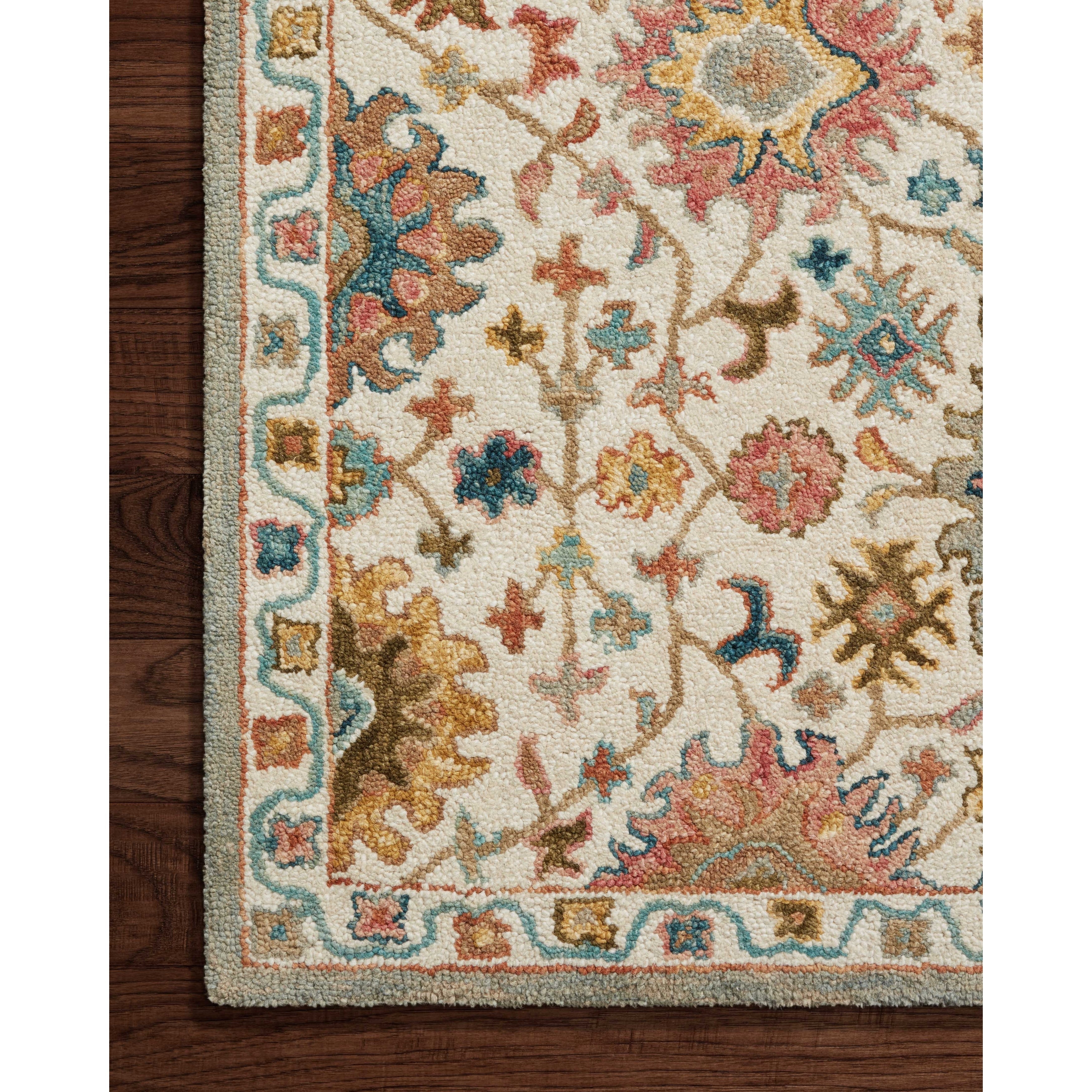 Alexander Home Megan Floral Hand-Hooked 100% Wool Area Rug