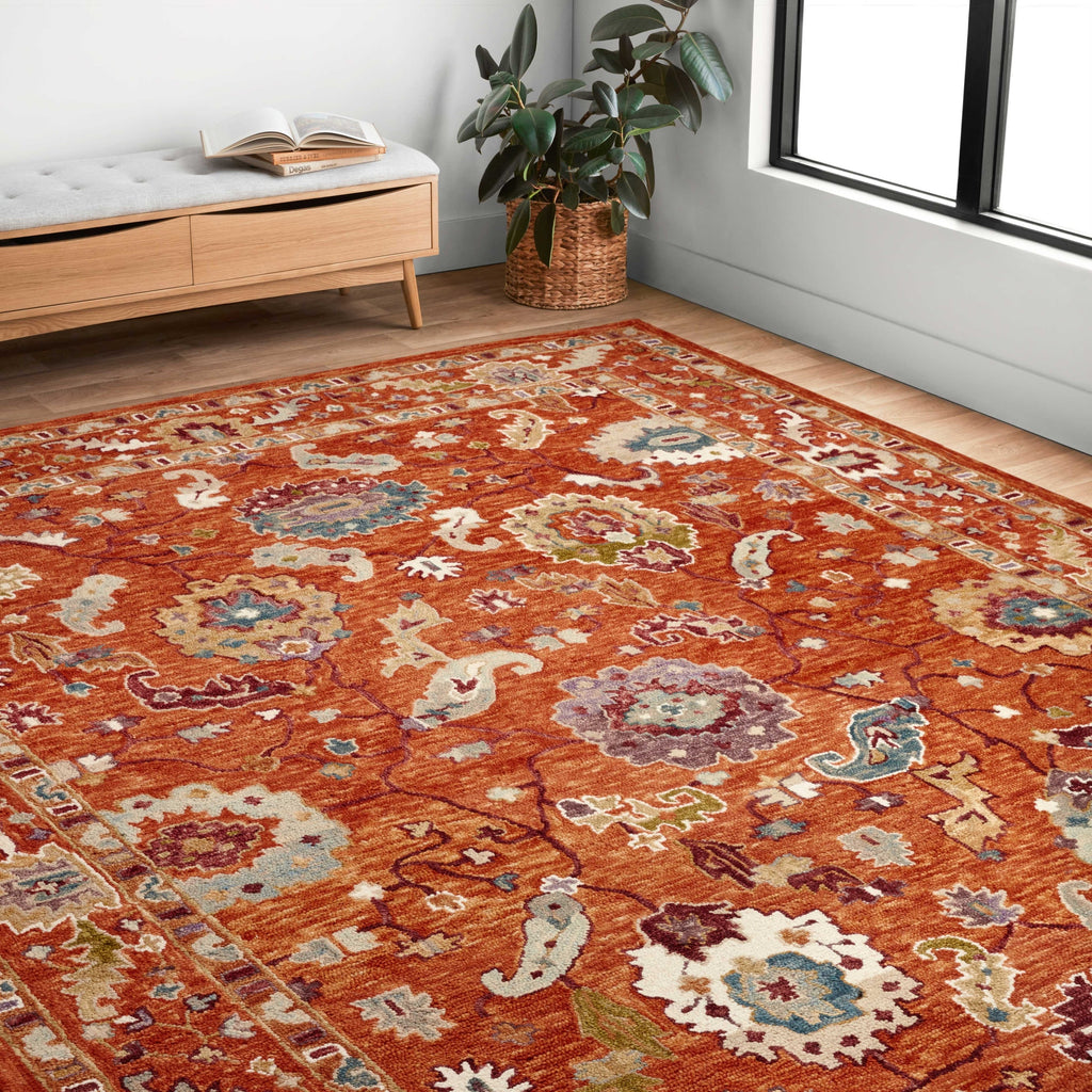 Alexander Home Megan Floral Hand-Hooked 100% Wool Area Rug