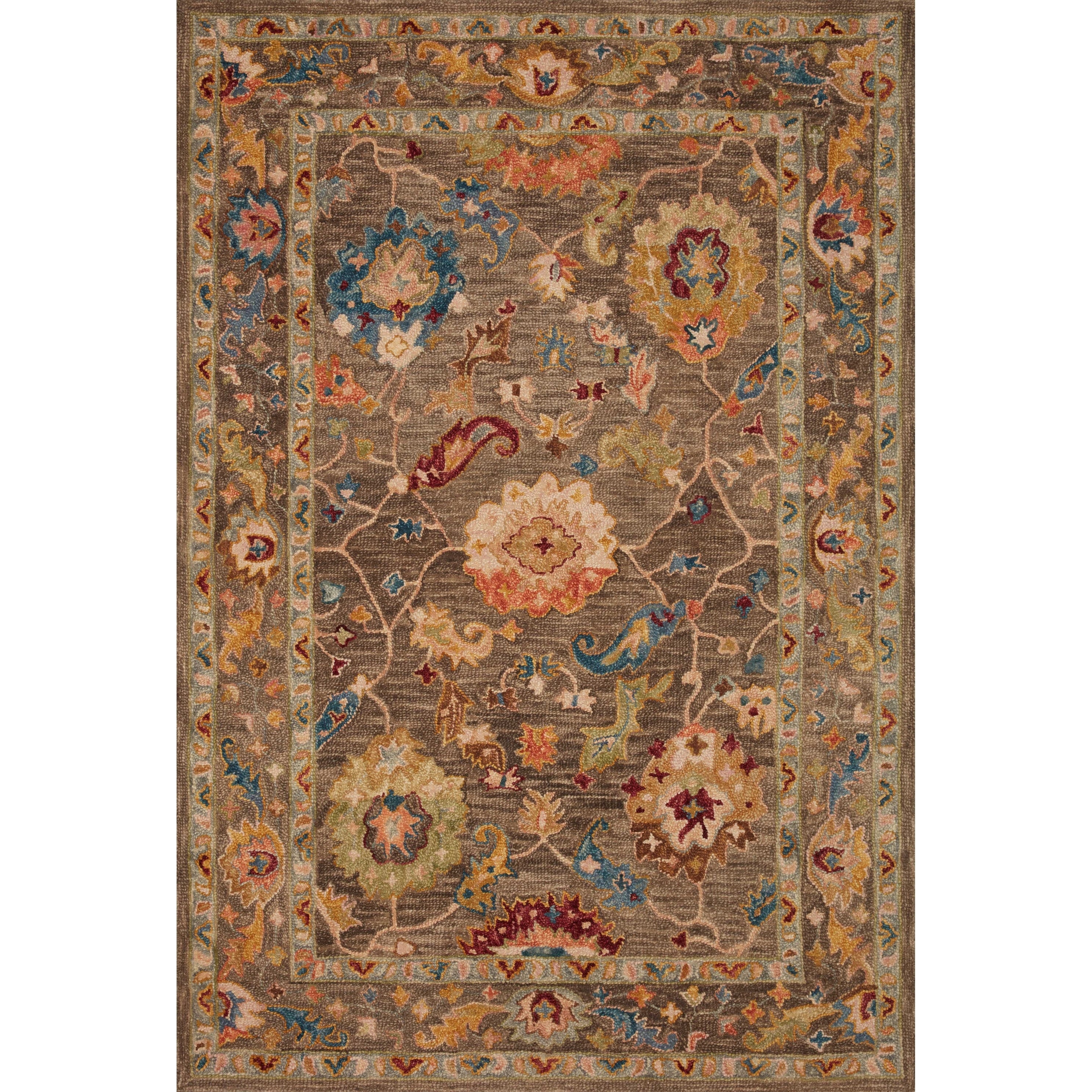 Alexander Home Megan Floral Hand-Hooked 100% Wool Area Rug