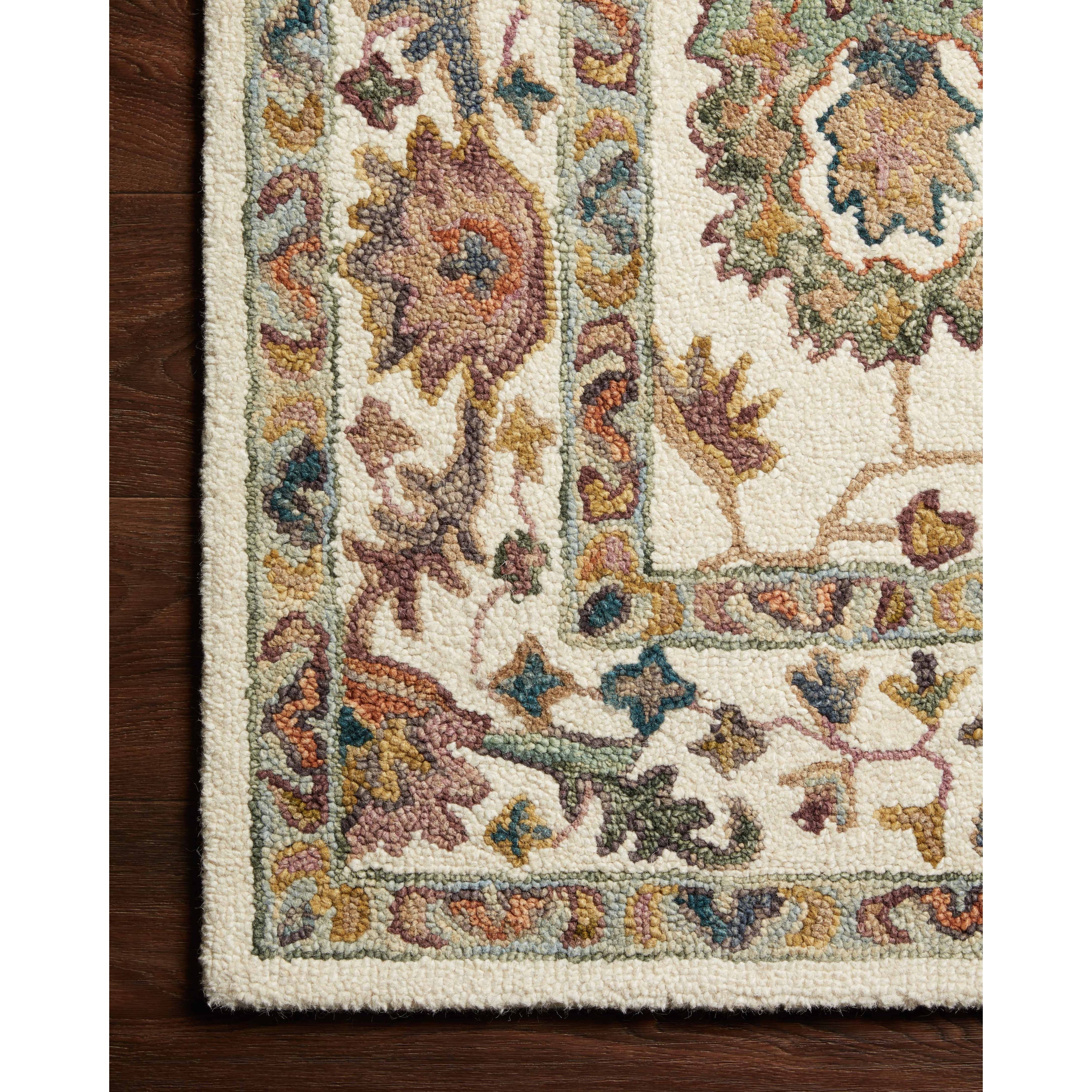 Alexander Home Megan Floral Hand-Hooked 100% Wool Area Rug