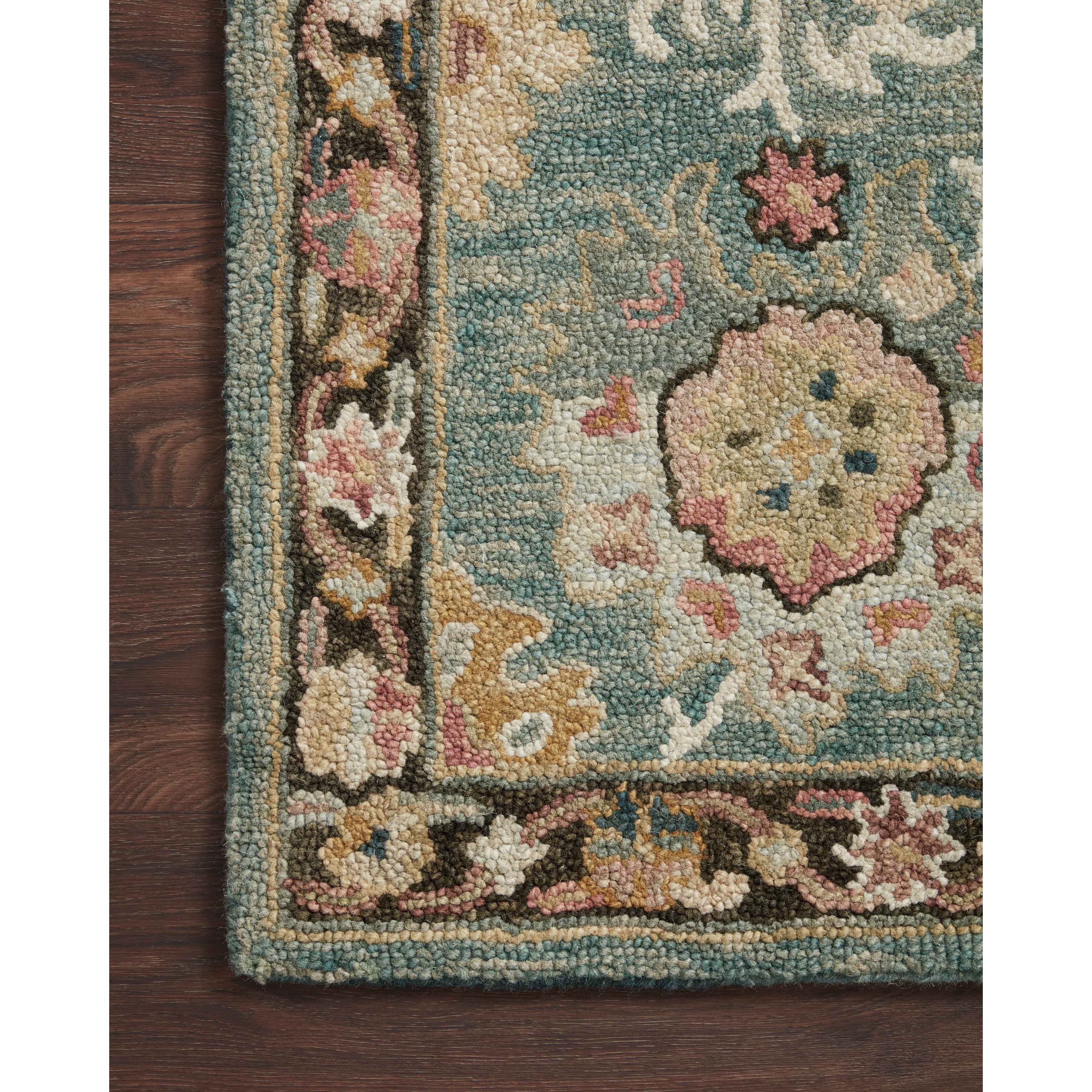 Alexander Home Megan Floral Hand-Hooked 100% Wool Area Rug