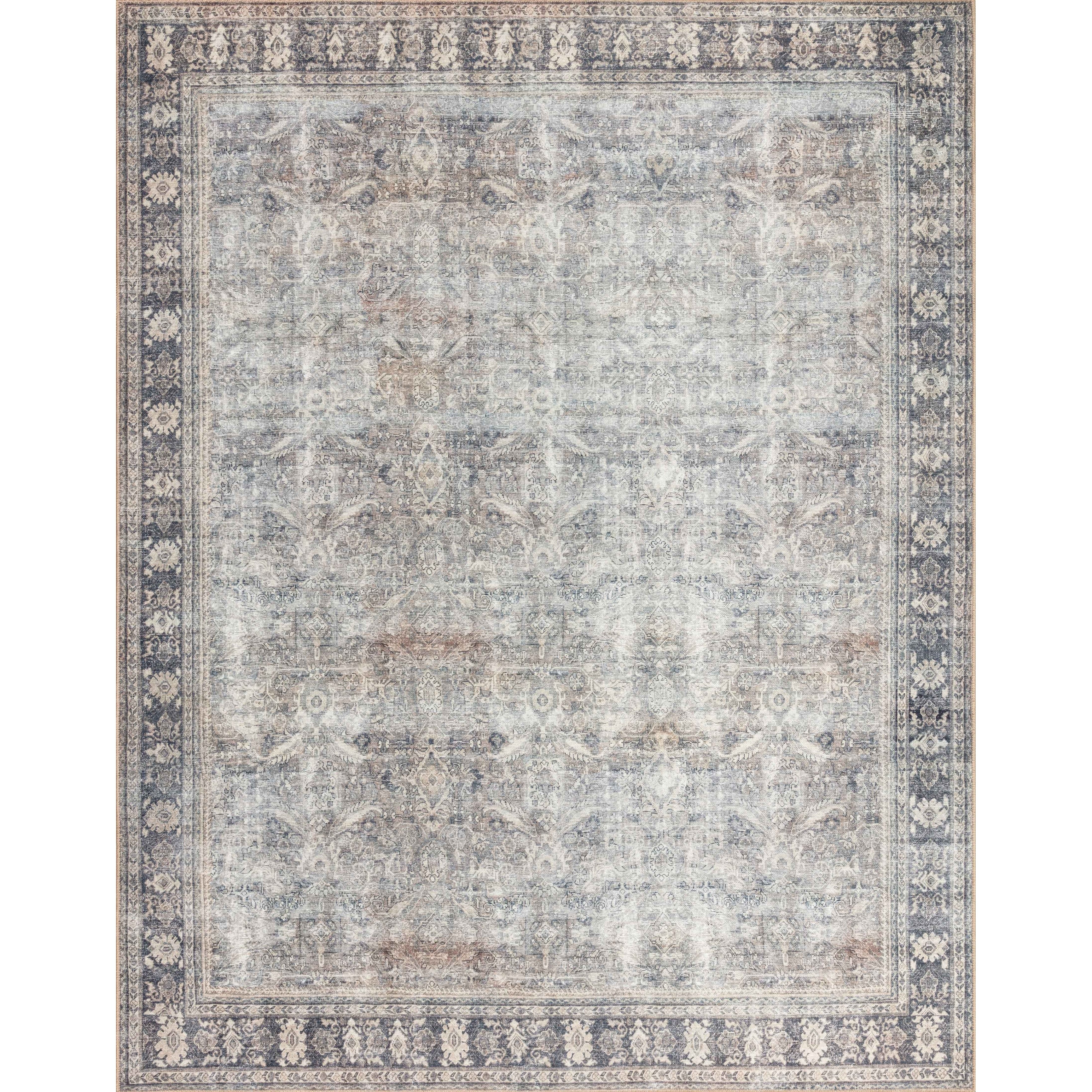 Alexander Home Sophia Distressed Grey Oriental Area Rug