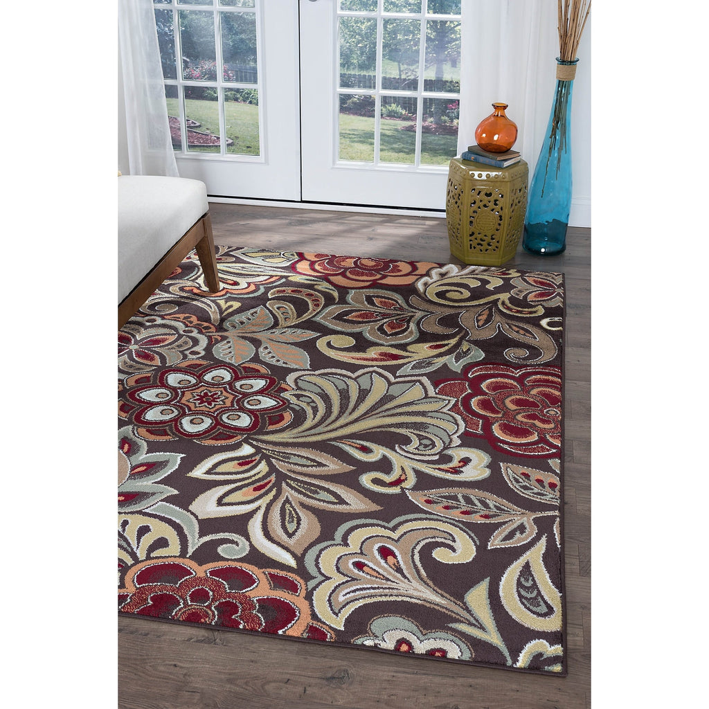 Decora Farmhouse Floral Indoor Area Rug