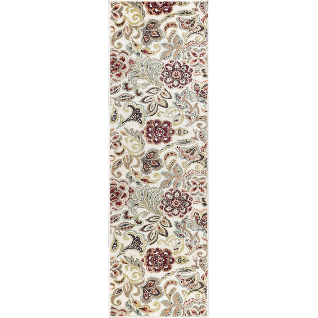 Decora Farmhouse Floral Indoor Area Rug