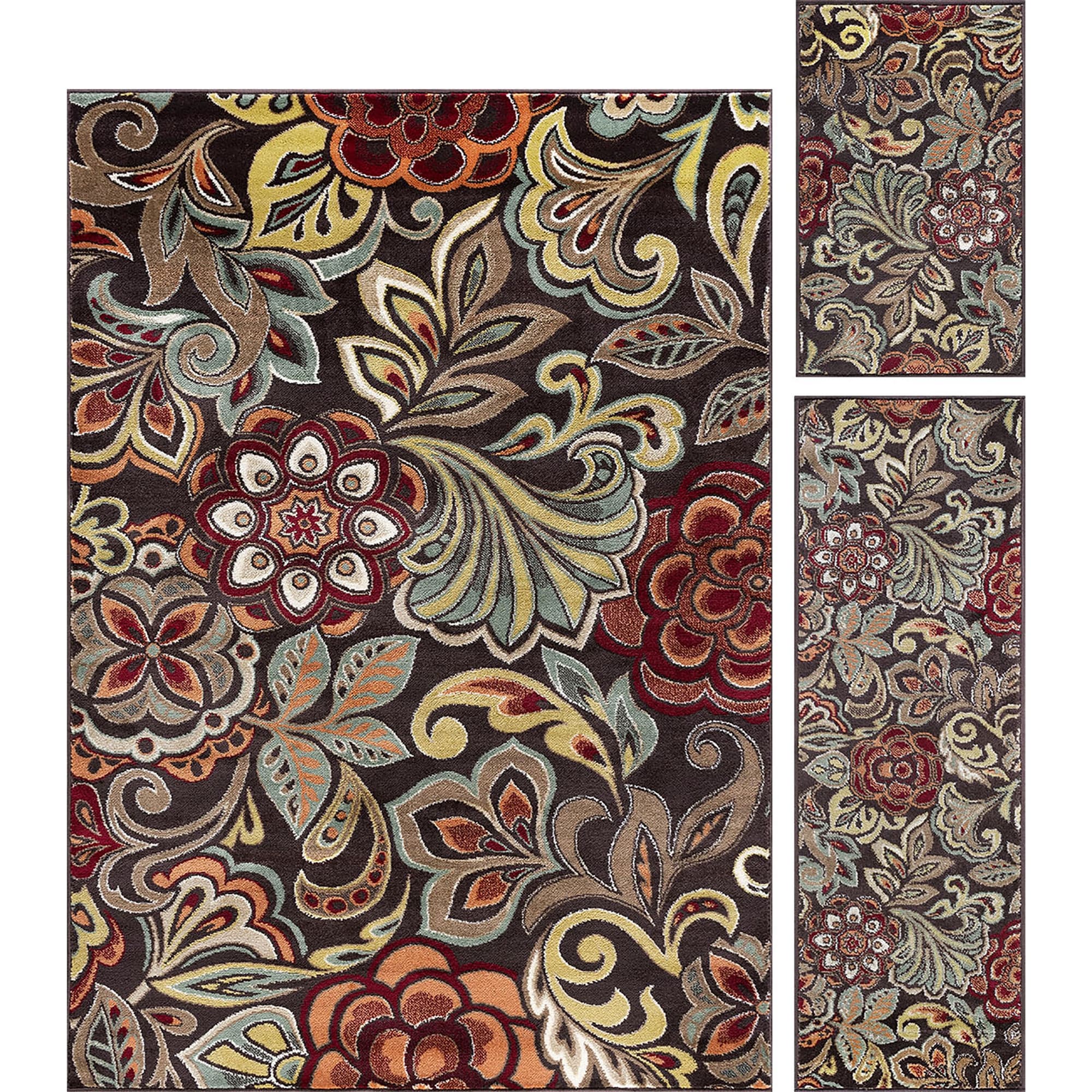 Decora Farmhouse Floral Indoor Area Rug