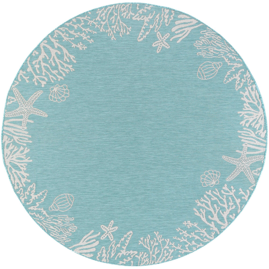 Exo Coastal Graphic Print Indoor/Outdoor Area Rug