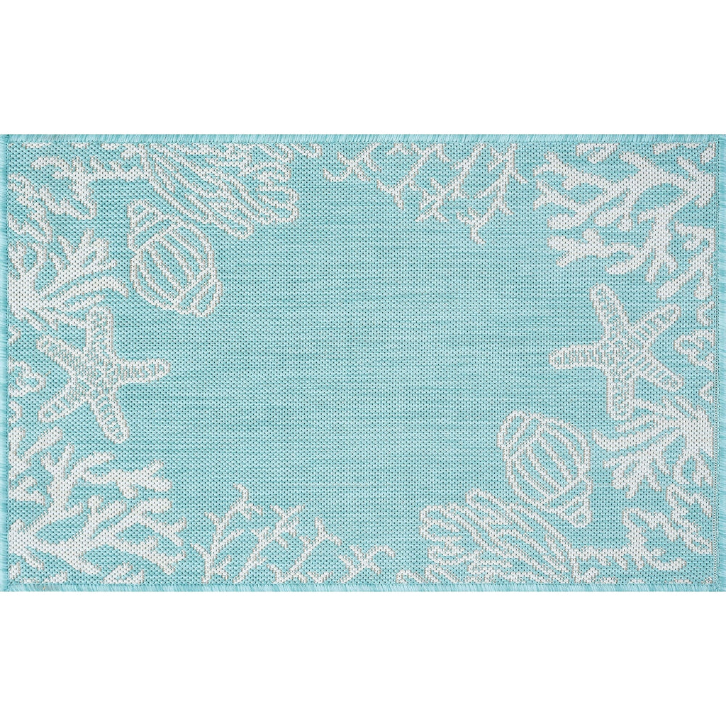 Exo Coastal Graphic Print Indoor/Outdoor Area Rug