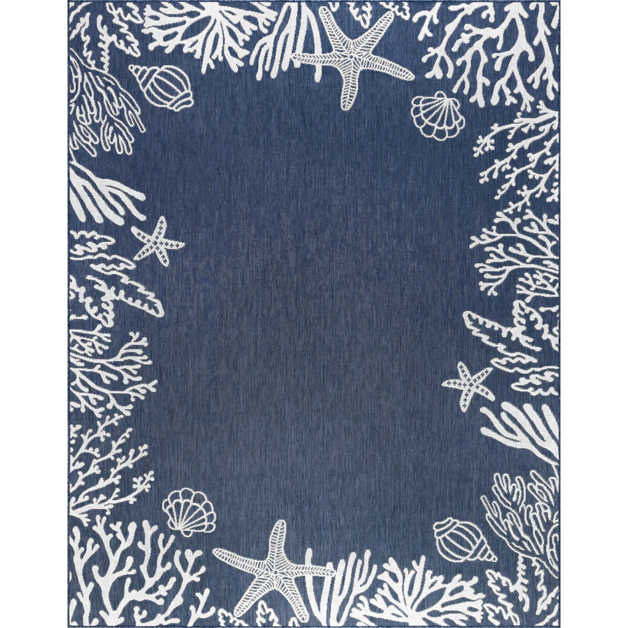 Exo Coastal Graphic Print Indoor/Outdoor Area Rug