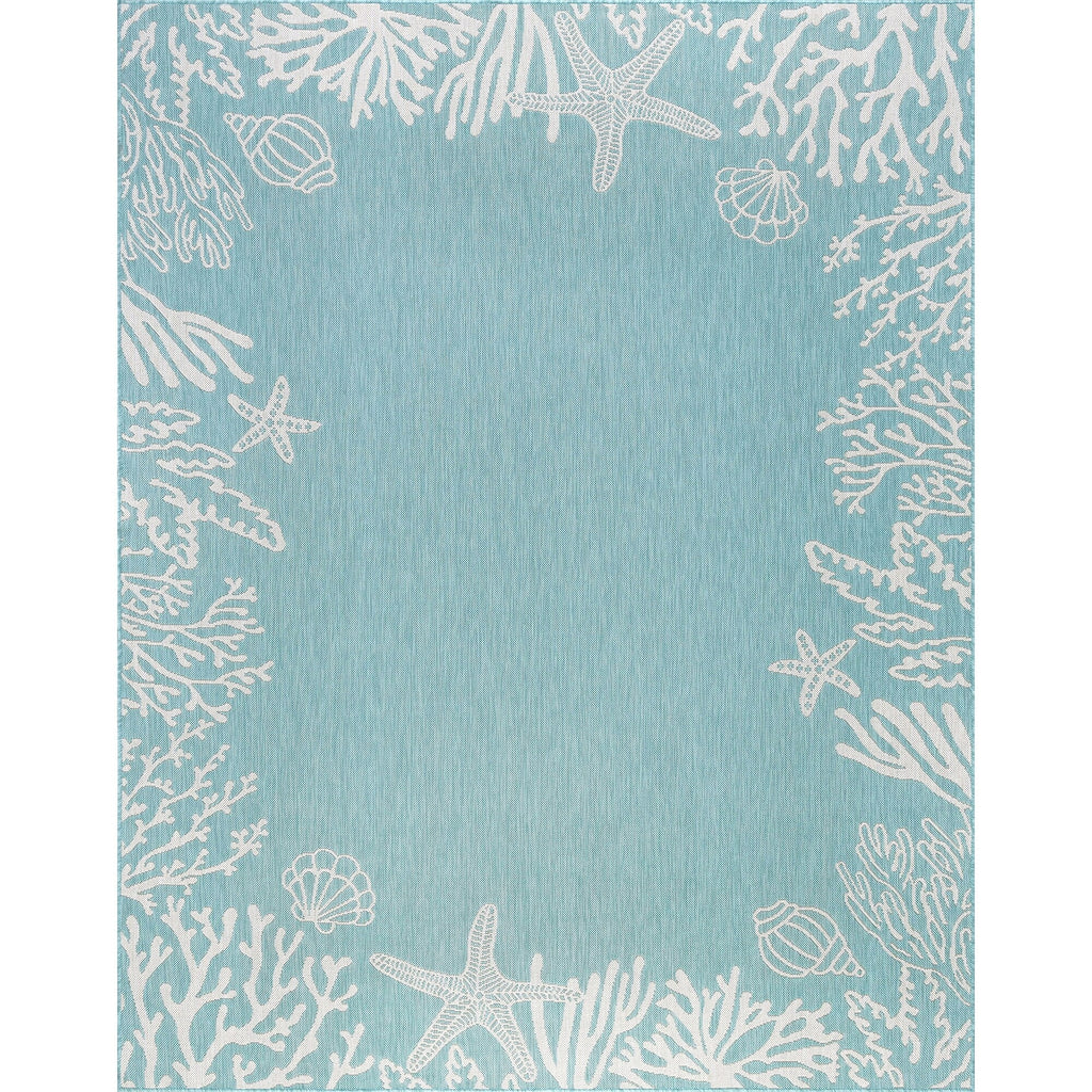 Exo Coastal Graphic Print Indoor/Outdoor Area Rug