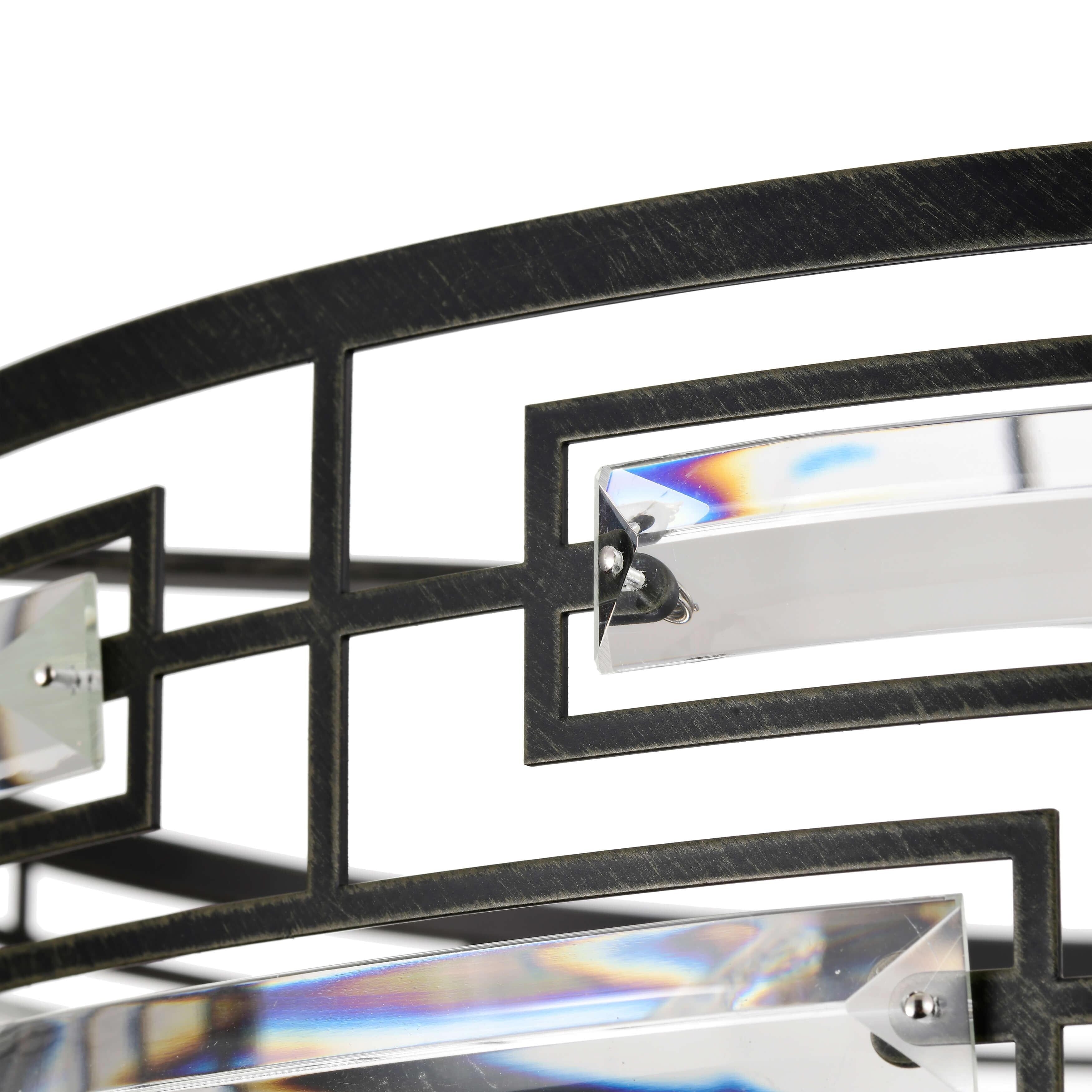 Anita Drum Shade Chandelier with Clear Glass Prism