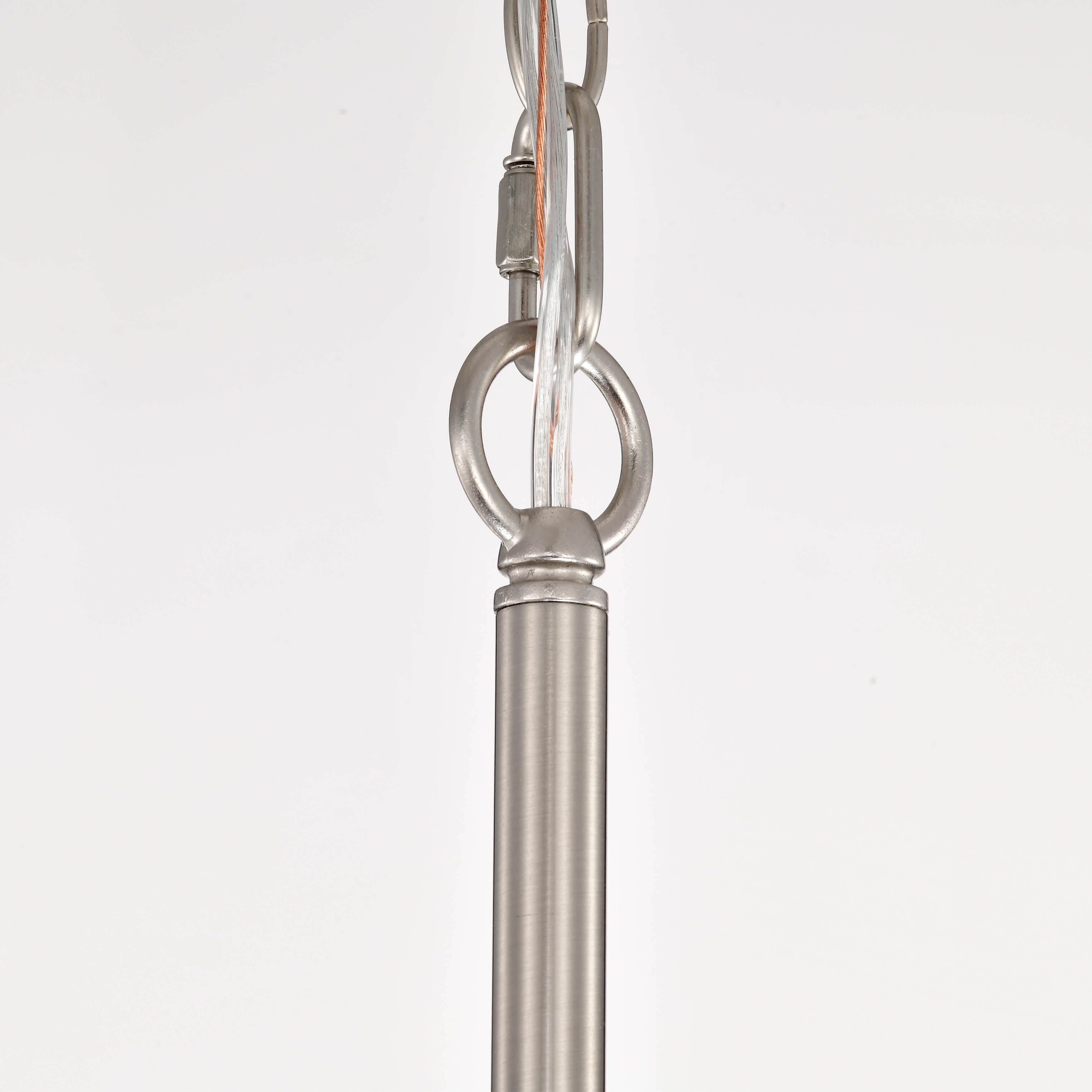 Anita Drum Shade Chandelier with Clear Glass Prism