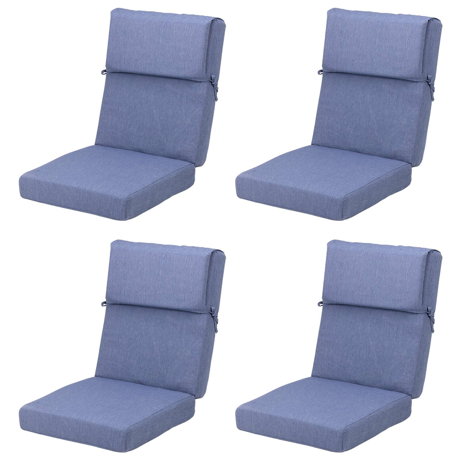 Aoodor Patio High Back Chair Cushions Set of 4, 46x21x4 Inches(Only Cushions)