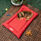 Archie Traditional Oxford Waterproof Indoor/Outdoor Hand-Washable Memory Foam Camping Pet Bed