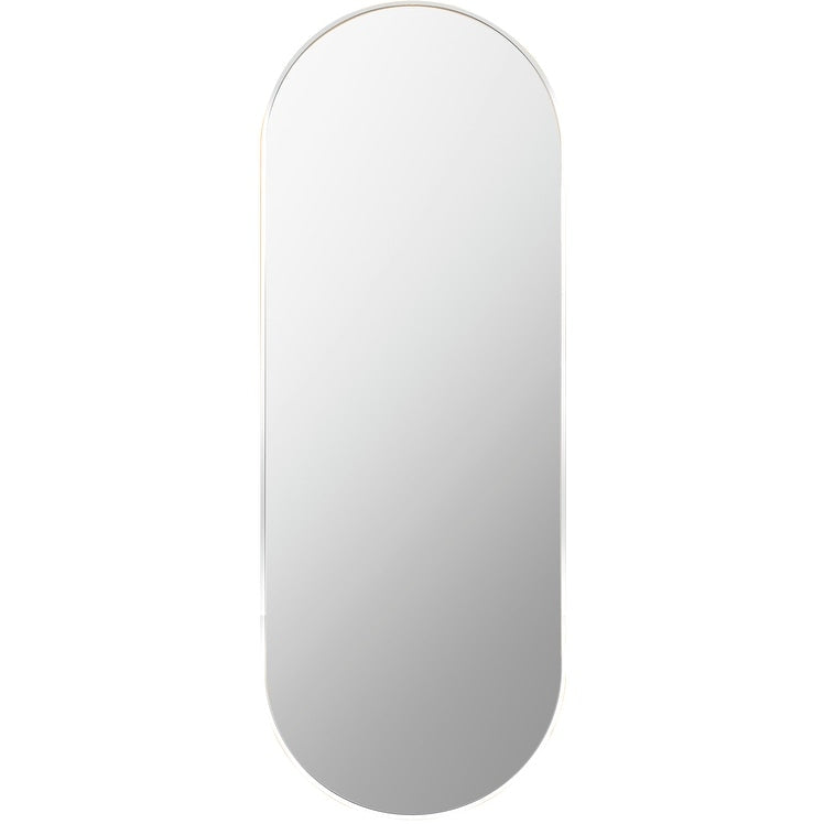 Livabliss Aranya Modern Aluminum Oval Pill-Shaped Accent Mirror
