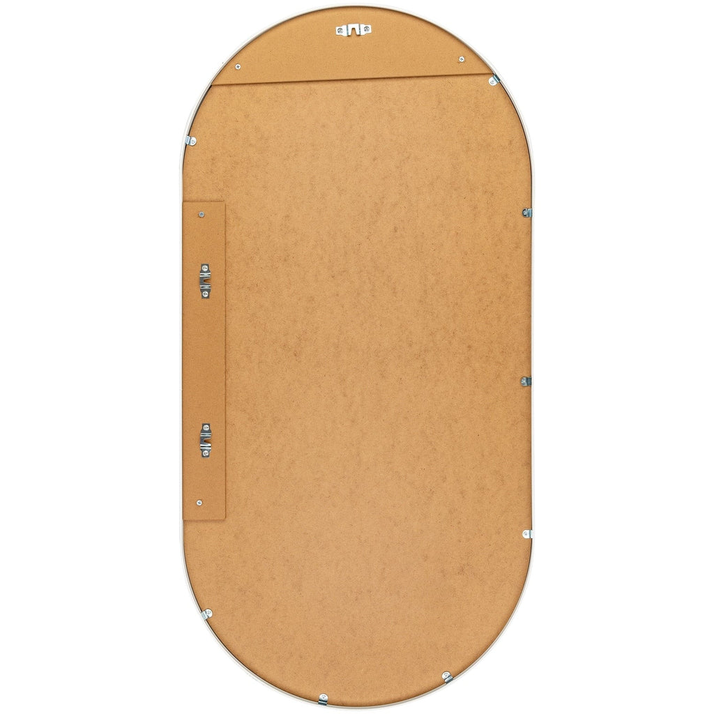 Livabliss Aranya Modern Aluminum Oval Pill-Shaped Accent Mirror