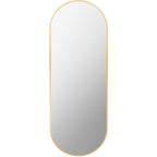 Livabliss Aranya Modern Aluminum Oval Pill-Shaped Accent Mirror