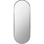 Livabliss Aranya Modern Aluminum Oval Pill-Shaped Accent Mirror