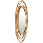 Livabliss Kindra Modern Circles Golden Round Mirror