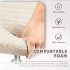 BOSSIN Criss Cross Chair Armless Office Desk Chair No Wheels,Fabric Padded Modern Swivel Vanity Chair office chair