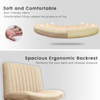 BOSSIN Criss Cross Chair Armless Office Desk Chair No Wheels,Fabric Padded Modern Swivel Vanity Chair office chair