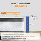 SweDrea 12 in. Firm Hybrid Memory Foam Mattress with CertiPUR-US and Oeko-TEX , Featuring Reinforced Springs.